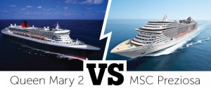Queen Mary 2 Queens Grill Versus MSC Preziosa Yacht Club