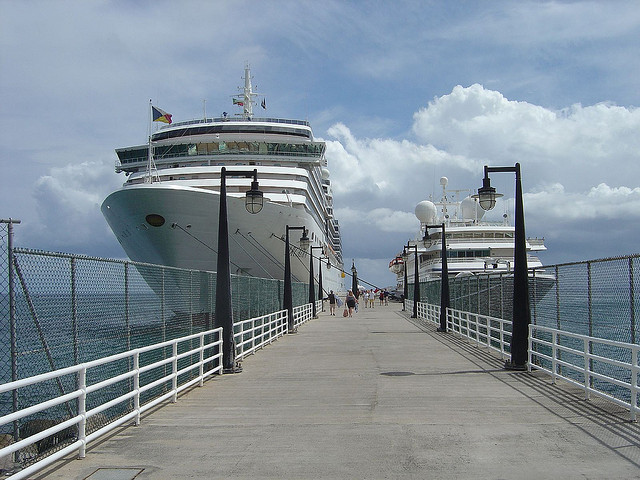 P&O Arcadia Cruise Ship at Basseterre (Capital of St Kitts)