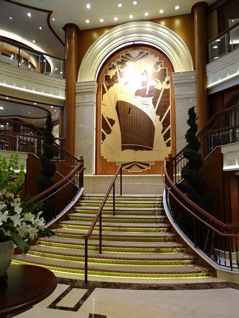 Cunard Queen Elizabeth Grand Lobby