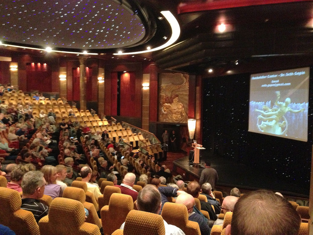 Cunard Queen Mary 2 Insights Program Lecture in Illuminations Theatre
