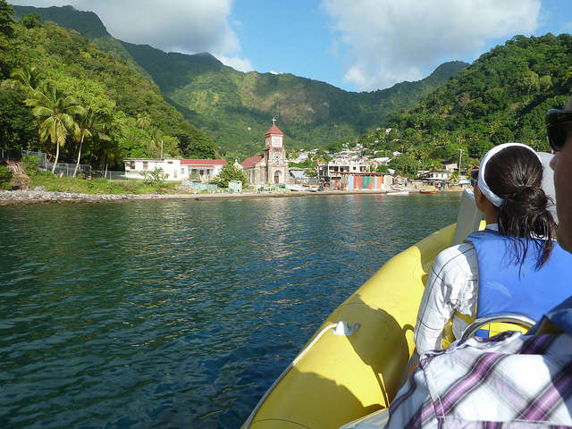 Soufriere Dominica Caribbean from the RIB Boat Excursion