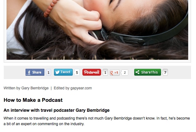 Gary Bembridge Gapyear.com