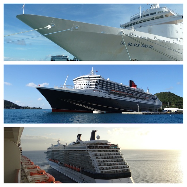 Cruise Ships: Fred Olsen, Cunard Queen Mary 2, Celebrity