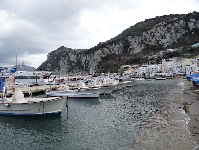 Boats on Capri Island Italy