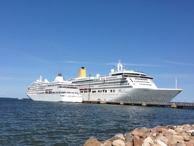 Silversea Silver Whisper and P&O Aurora Tallinn Estonia