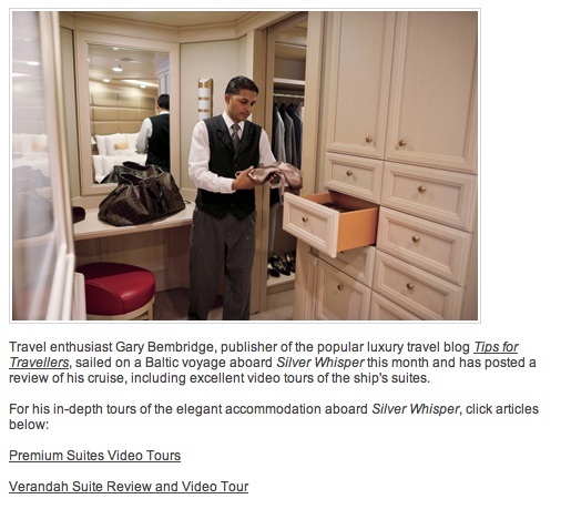 Silversea Suites Tips for Travellers
