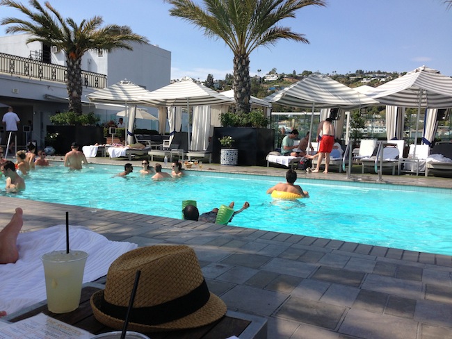The London West Hollywood Los Angeles Pool. Posing essential