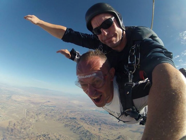 Mark sky diving in Las Vegas with Sky Dive Las Vegas