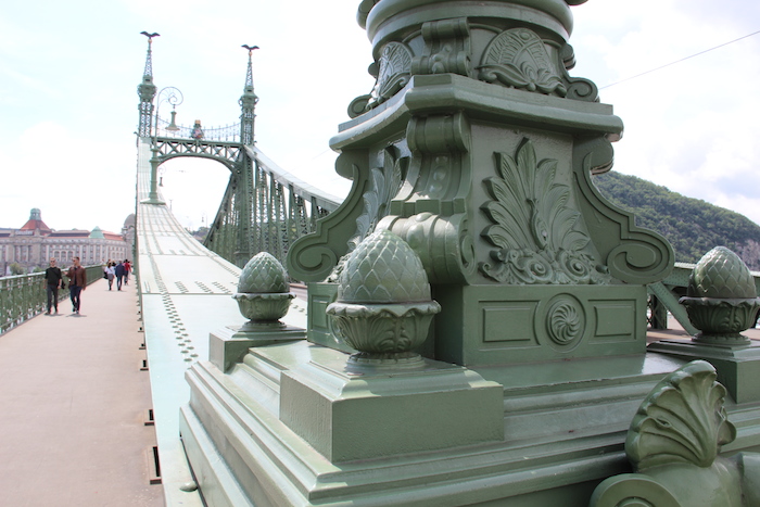 The stunning Chain Bridge in Budapest. next to where the river cruise ships dock