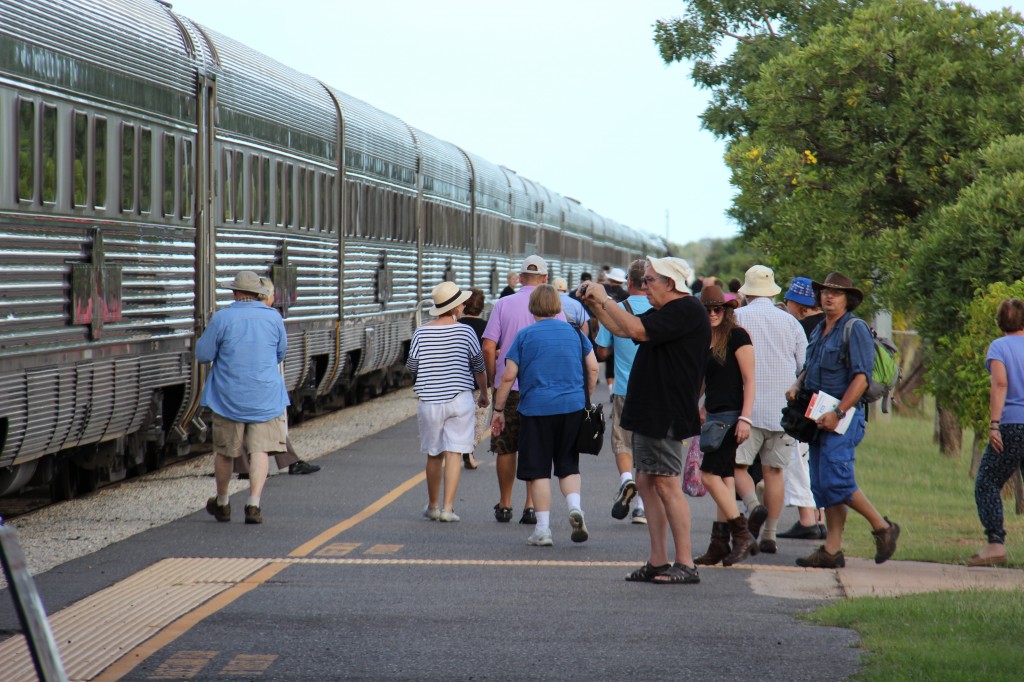 Passengers getting on The Ghan Katherine