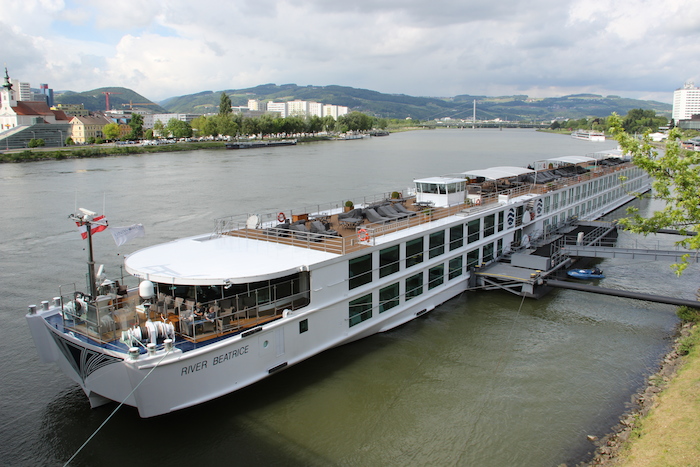 Uniworld River Beatrice River Cruise Ship in Linz Austria