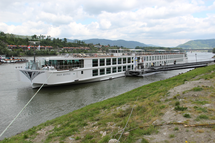 Uniworld River Beatrice docked in Melk Austria