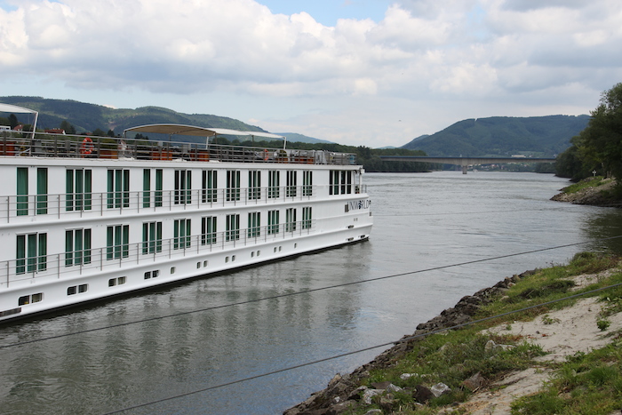 Uniworld River Beatrice moored in Melk Austria