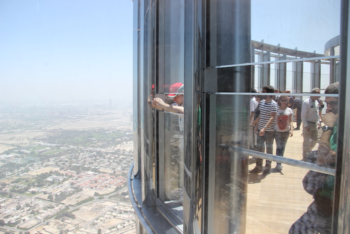 Viewing platform on Burj Kalifa Dubai. Tallest building in the world