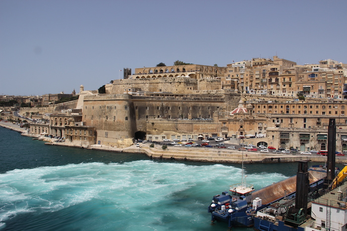 MSC Lirica coming in to dock in Valletta Harbour Malta