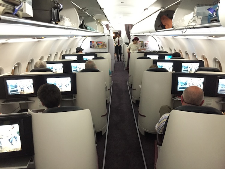 Qatar Airways Business One Airbus Cabin