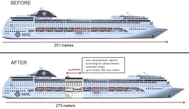 MSC Armonia Before and After