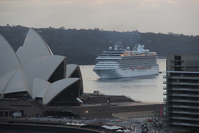 Cruise Ship Coming into Sydney Harbour