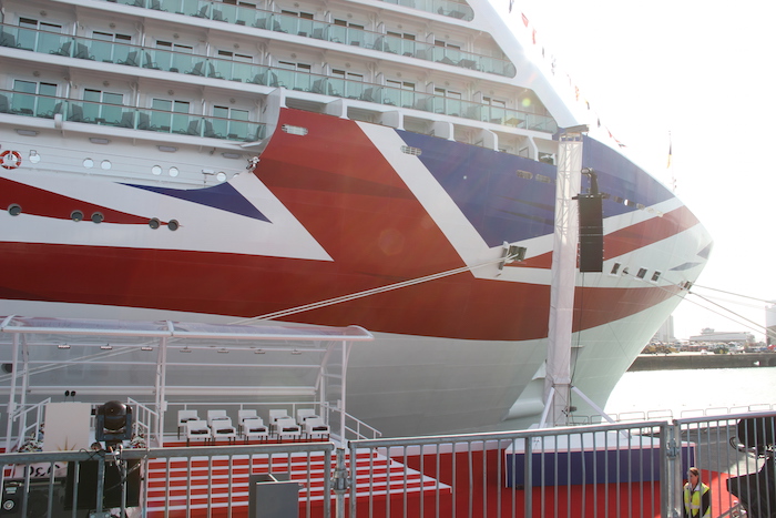 P&O Britannia Cruise Ship bow