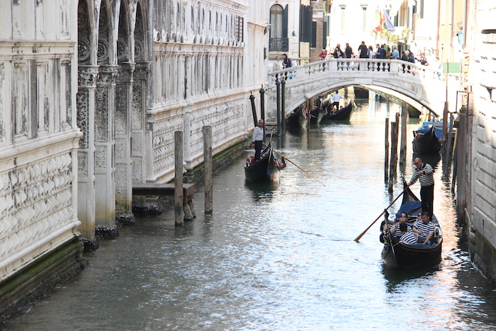 Gondolas Venice Canal