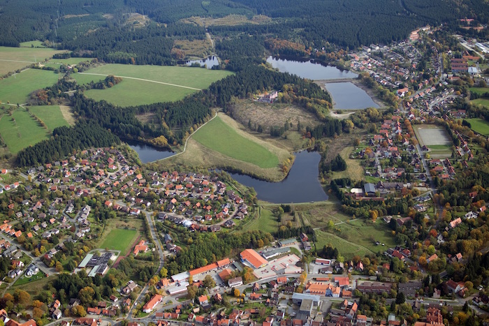 Clausthal-Zellerfeld- Upper Harz Water Management System with a view of Upper and Lower Eschenbach ponds, and Upper and Lower Hausherzberg ponds. (Picture: German Tourist Board Image Library)