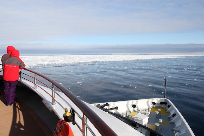 Silversea Silver Explorer along the Polar Ice Cap Edge