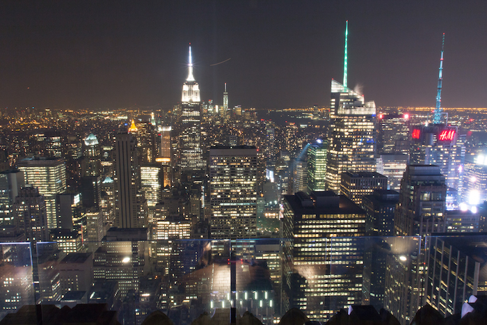New York at night from "Top of the Rock"