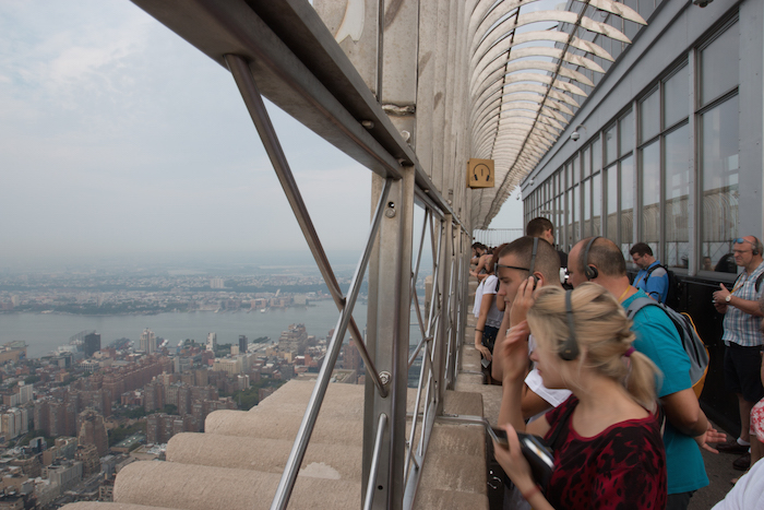 Viewing New York from Empire State Building