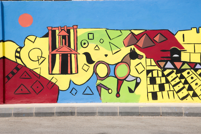 Graffiti in Ras El Ein in Amman