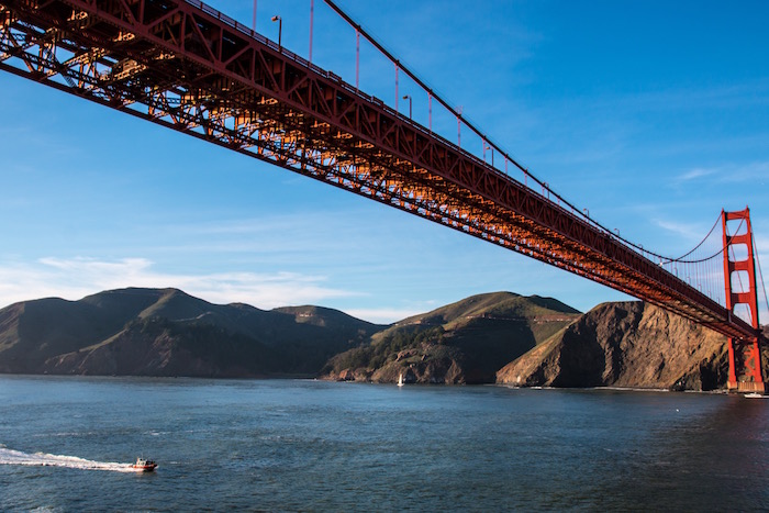 Golden Gate Bridge San Francisco taken from Queen Victoria