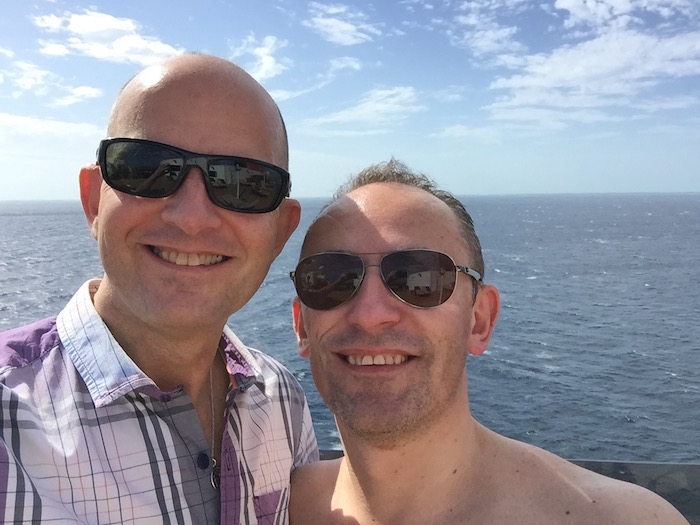 On deck of Queen Victoria passing Cuba