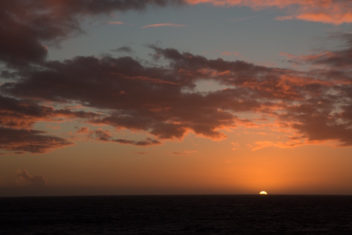 Sunset from Queen Victoria at sea