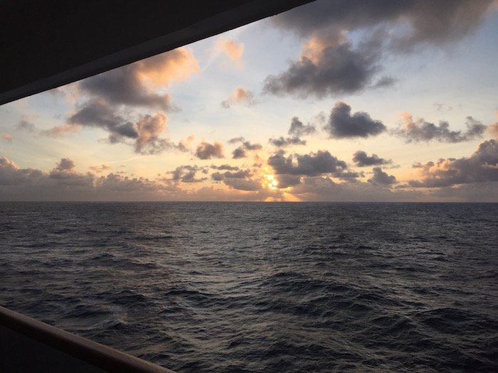 Sunrise from Cunard Queen Victoria In Atlantic