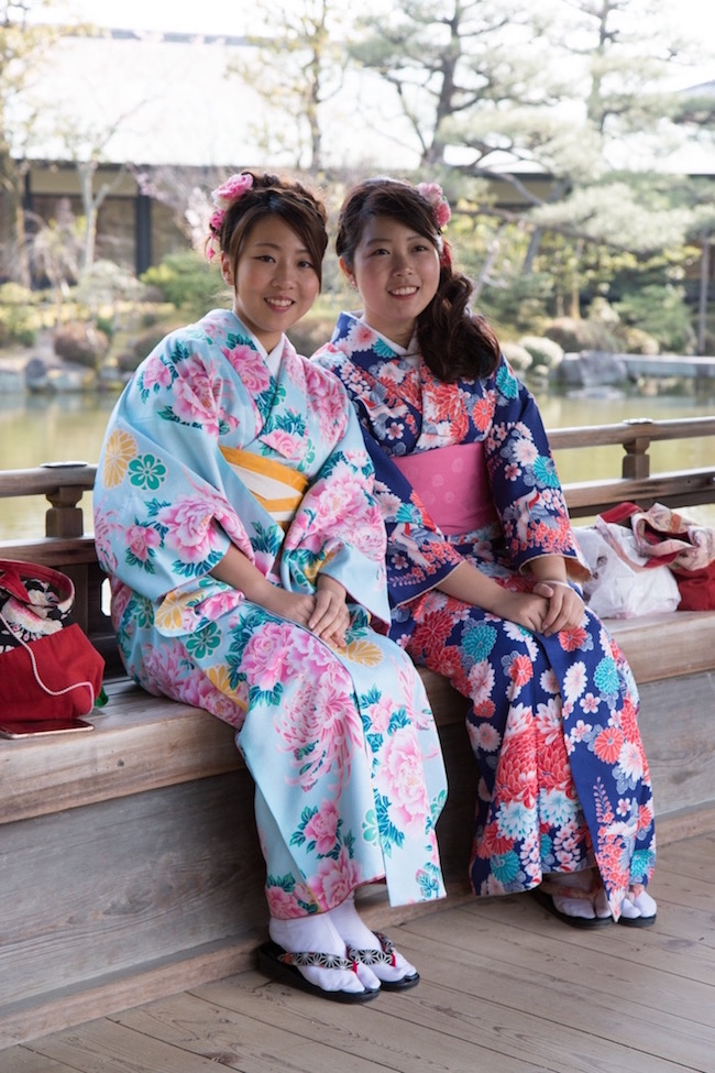 Girls dressed in Kimonos Japan