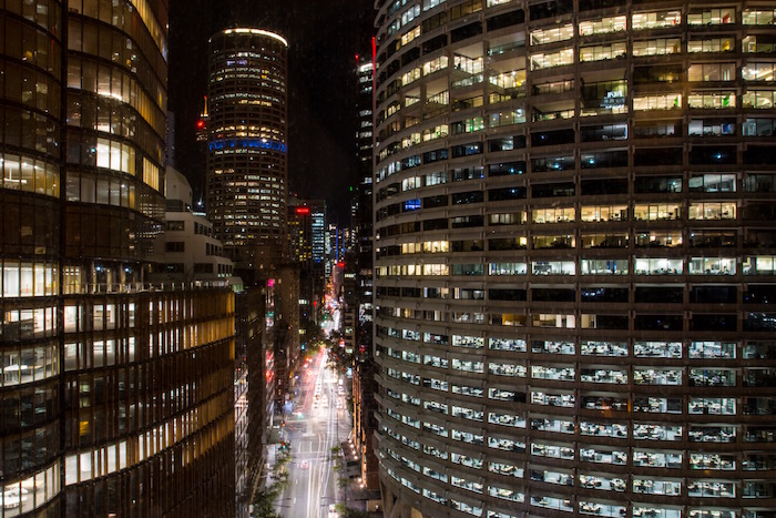 Sydney City View from Four Seasons at night