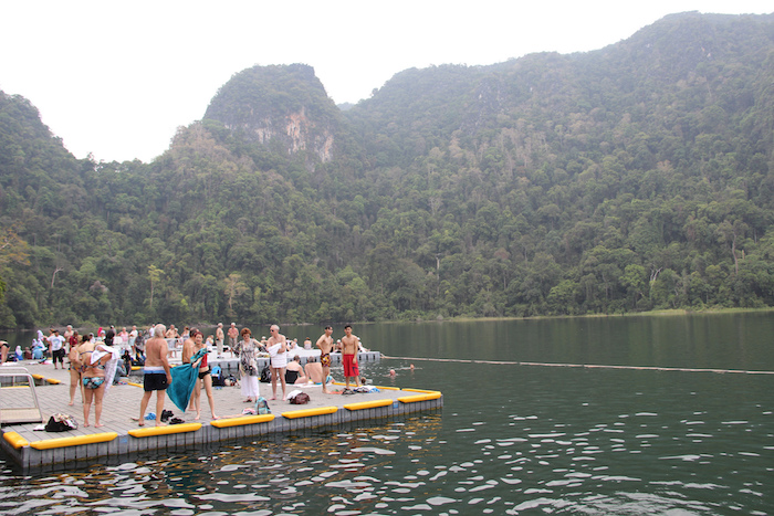 Swimmers at Langkawi island of the Pregnant Maiden