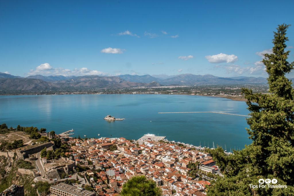 Nafplio Greece from Palamidi Fortress