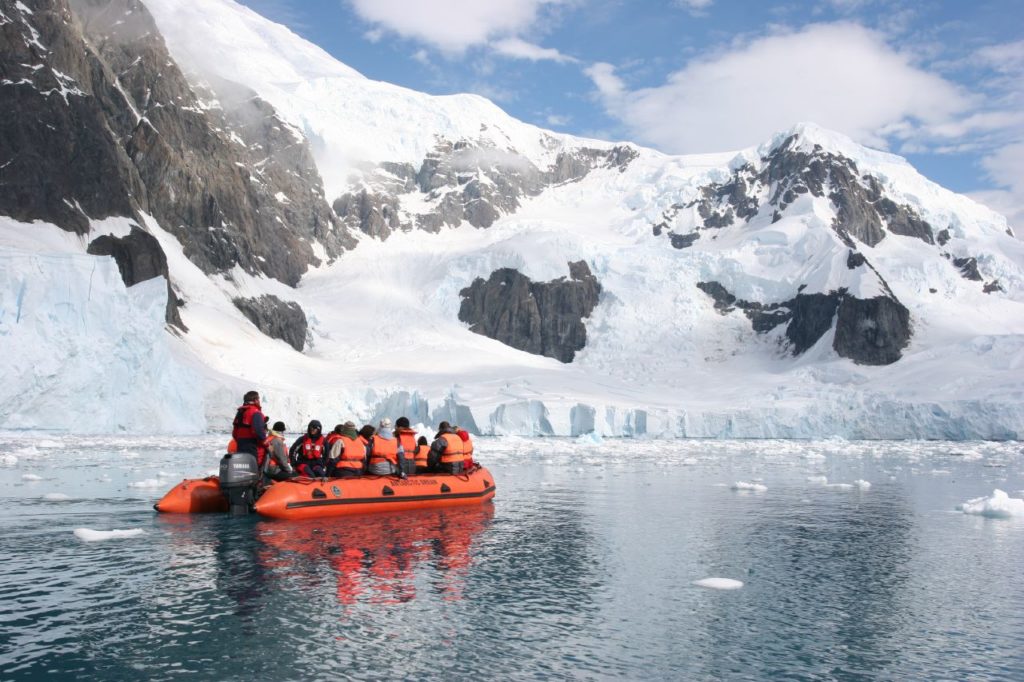 Zodiacs in Antarctica