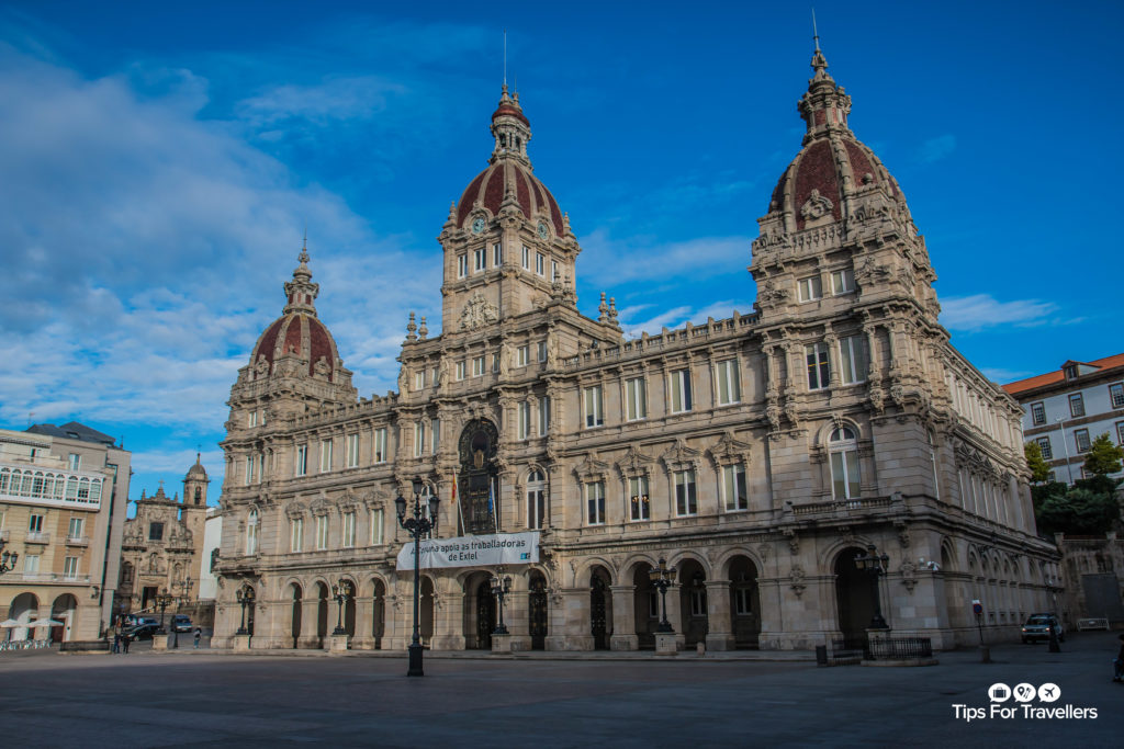 Plaza Maria Pita in La Coruna Spain