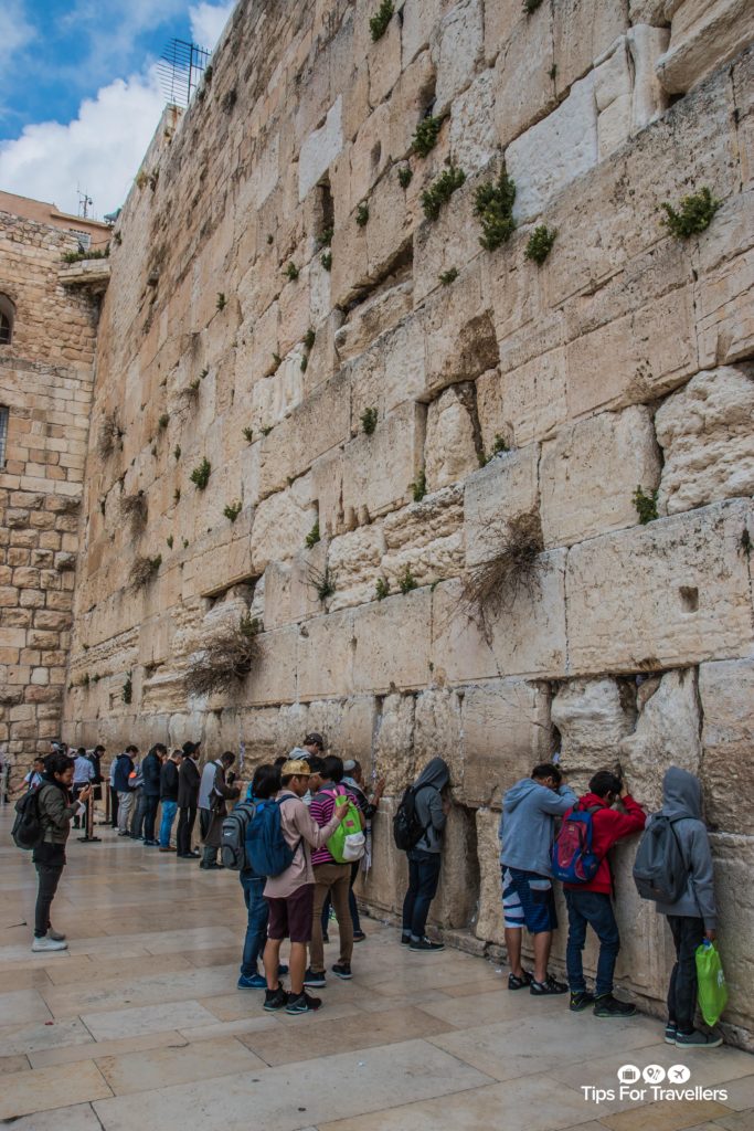 Worshippers at Western Wall Jerusalem Israel