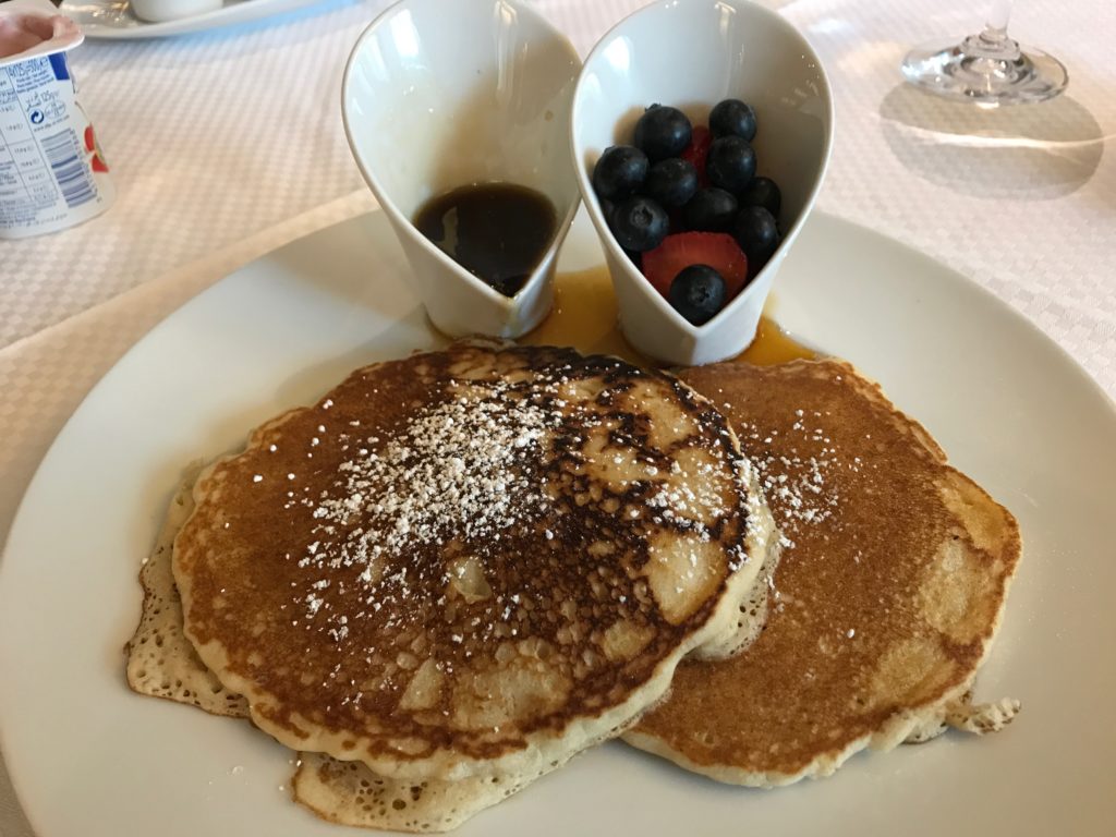 Breakfast pancakes on Windstar Cruises