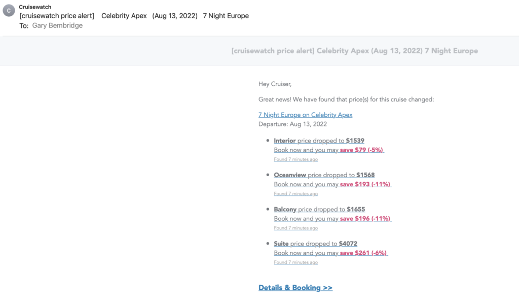 cruise ship fare