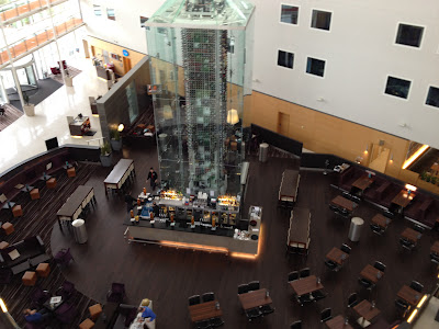Radisson Blu London Stansted Airport - Bar with Wine Bottle Tower 