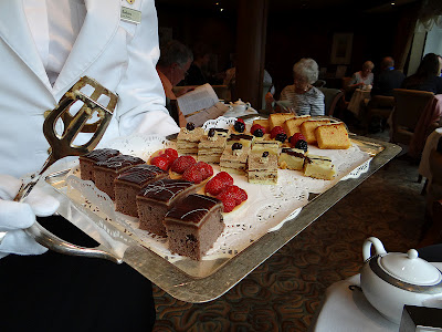 Cakes at Afternoon Tea in Queens Grill Lounge on Cunard's Queen Elizabeth 
