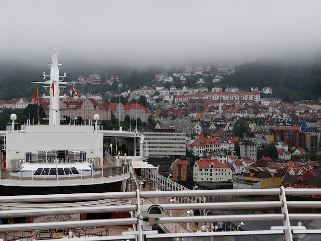 Cunard Queen Elizabeth Docked in Bergen Norway