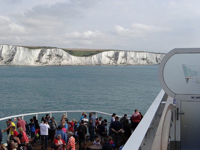 white cliffs of dover from P&O Ferry Spirit of Britain