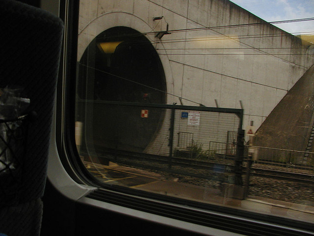 Entering Channel Tunnel 