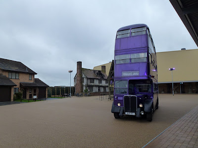 Night Bus on Backlot at Harry Potter Studio Tour Warner Bros. Leavesden 